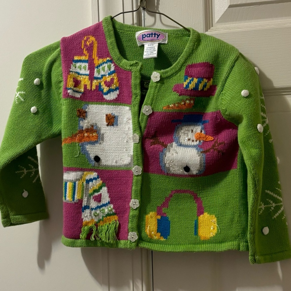 Patty size 4/5 Christmas snowman sweater